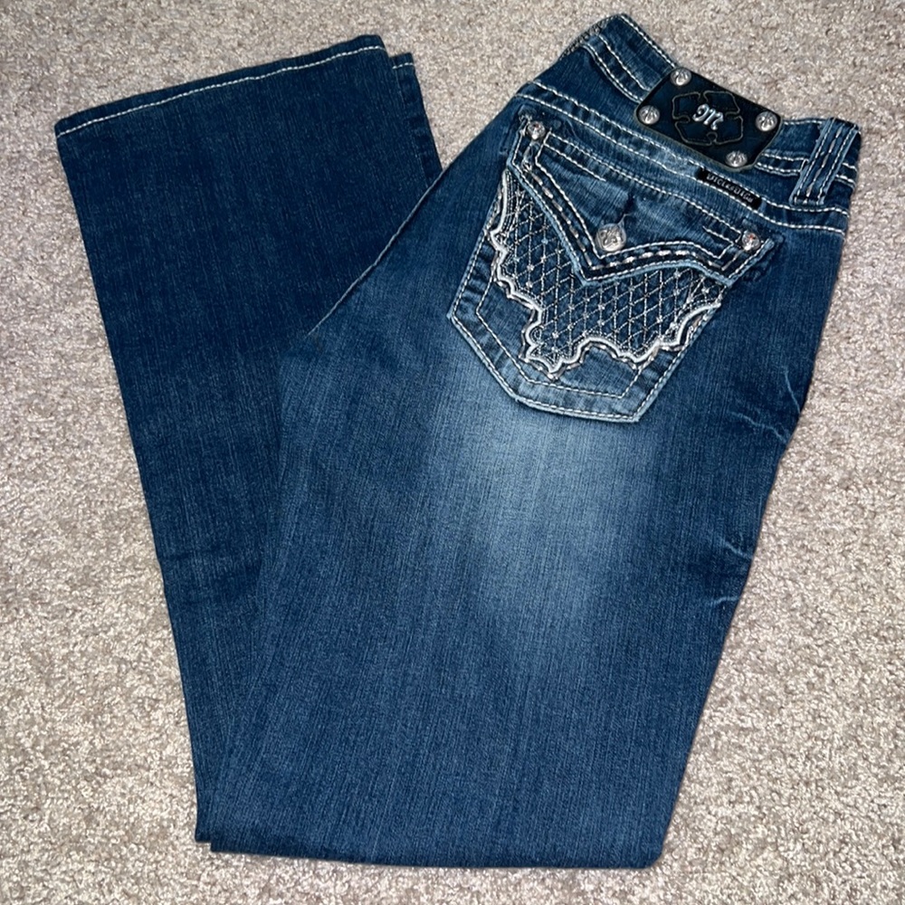 Miss Me Women's Boot Cut Jeans - Dark Blue